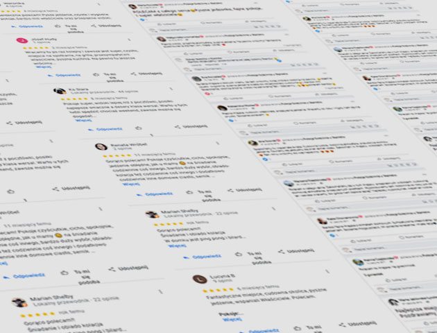 Opinie Google Maps i Facebook